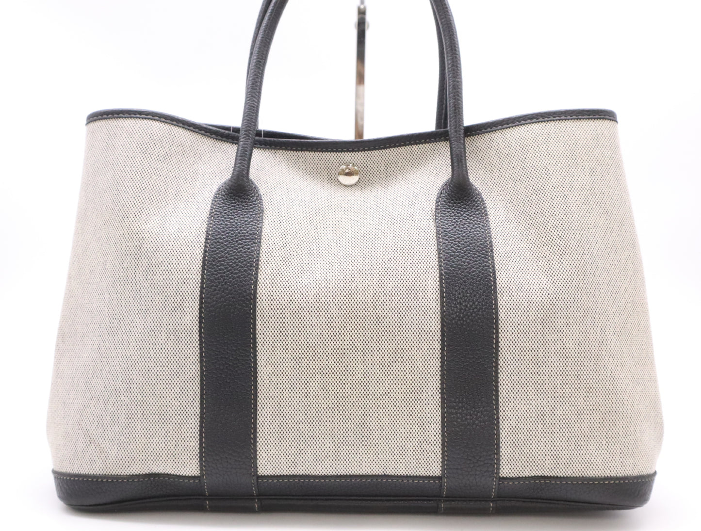 HERMES Garden Party PM Tote Bag 2006 Limited Edition Toile H Leather Tote Bag