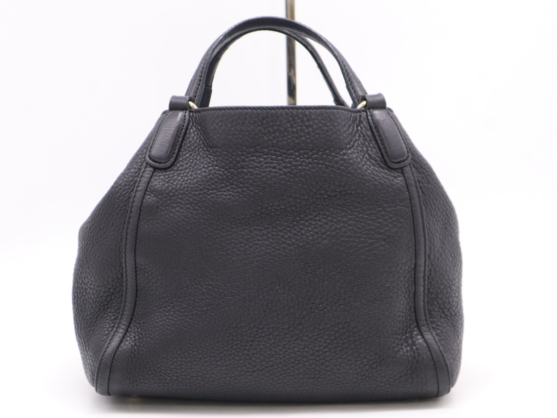 GUCCI Leather Soho 2-way Handbag/Shoulder Bag in Black with Shoulder Strap