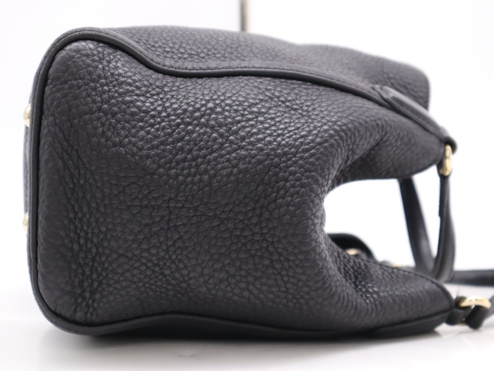 GUCCI Leather Soho 2-way Handbag/Shoulder Bag in Black with Shoulder Strap