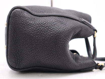 GUCCI Leather Soho 2-way Handbag/Shoulder Bag in Black with Shoulder Strap