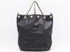 CHANEL Leather Drawstring Chain Shoulder Bag in Black with GD Hardware