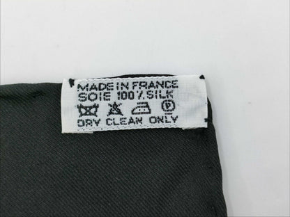 HERMES Silk Carré 90 LES TUILERIES Tuileries Garden Black Scarf