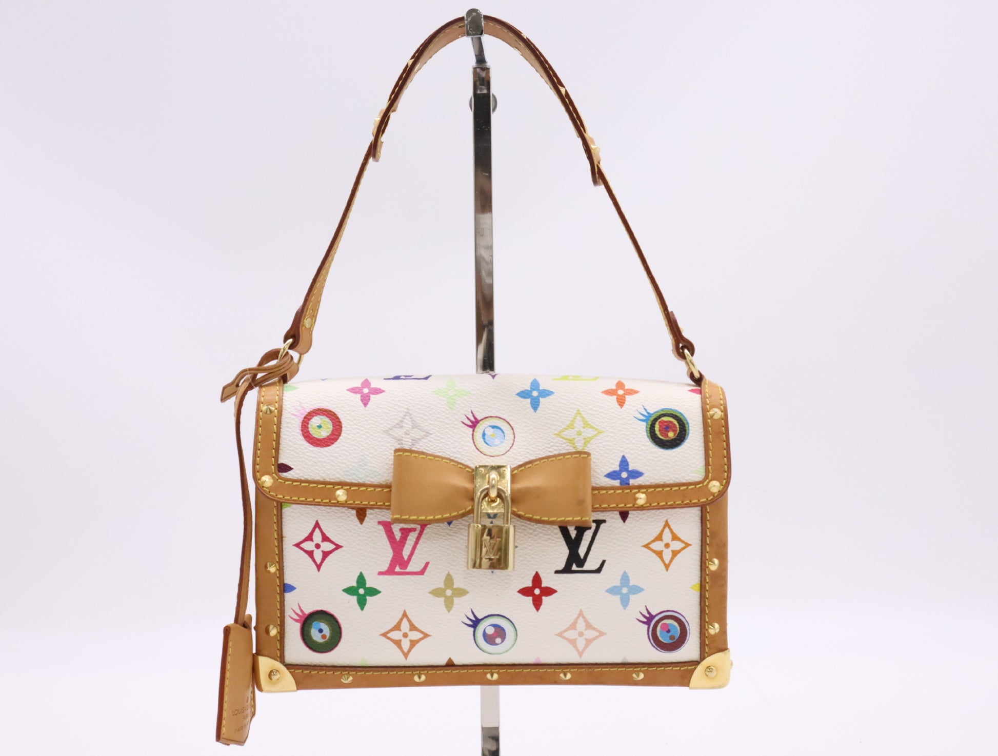 LOUIS VUITTON M92055 Monogram Pochette I Miss You Bron Handbag with Cadena, 2 Keys, and Cloche