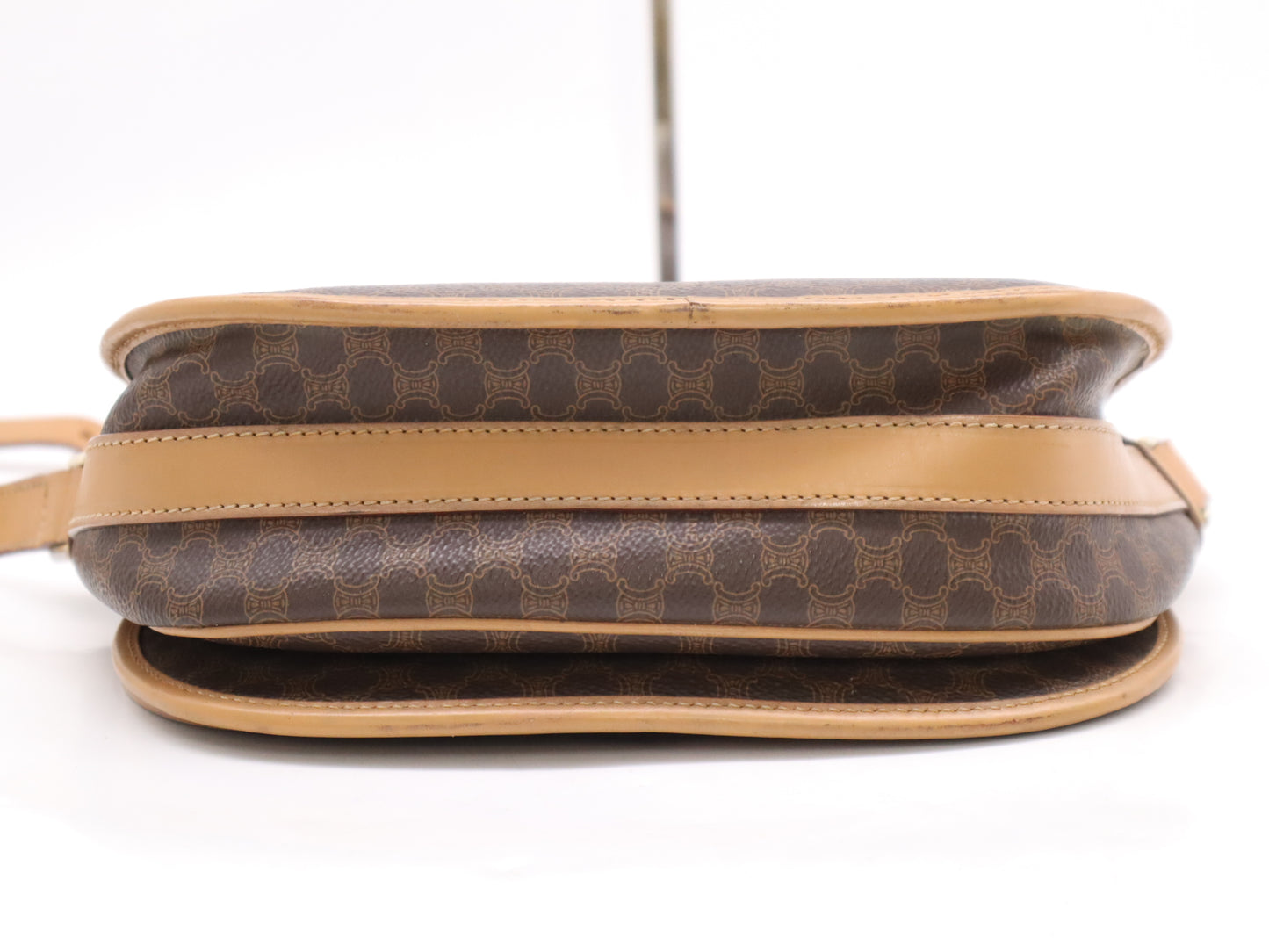 CELINE Macadam Shoulder Bag, Brown, GD Hardware