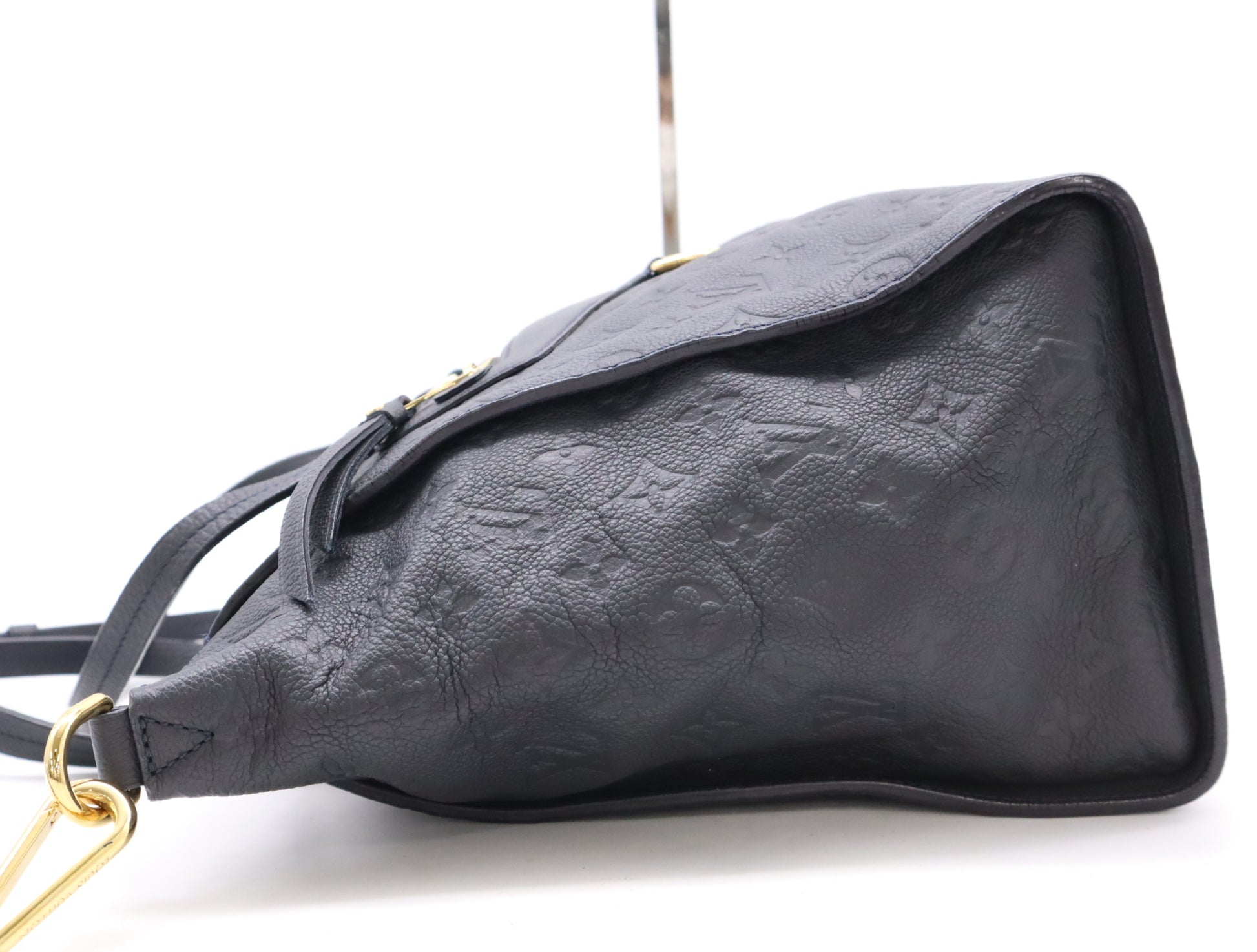 LOUIS VUITTON M41065 Monogram Empreinte Le Migneuse PM Noir Tote Bag with Shoulder Strap