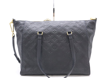 LOUIS VUITTON M41065 Monogram Empreinte Le Migneuse PM Noir Tote Bag with Shoulder Strap