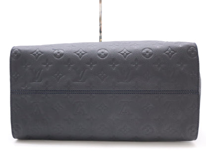 LOUIS VUITTON M41065 Monogram Empreinte Le Migneuse PM Noir Tote Bag with Shoulder Strap