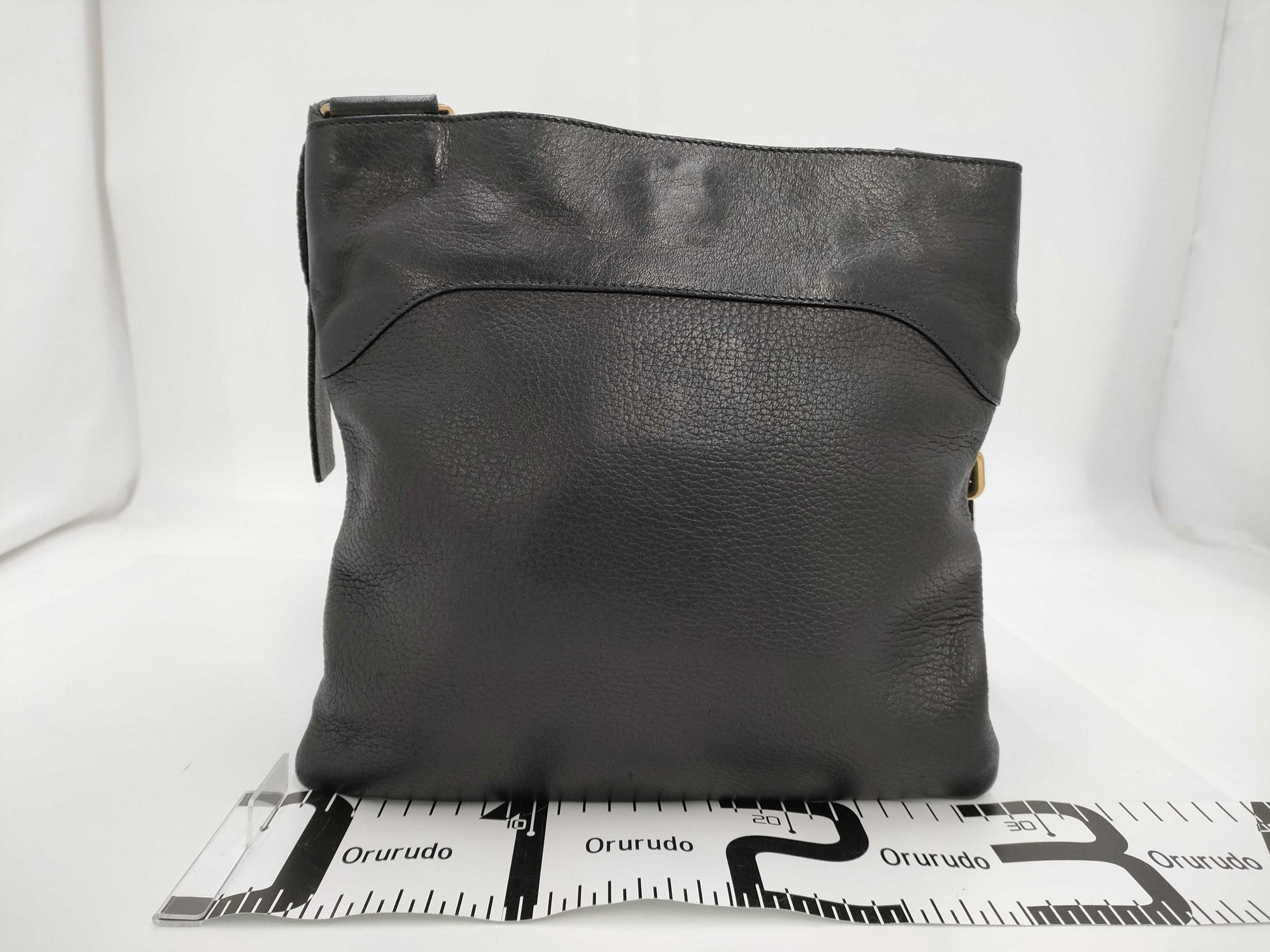 PRADA VA0693 Leather Shoulder Bag Black Shoulder Bag