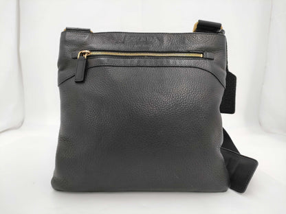 PRADA VA0693 Leather Shoulder Bag Black Shoulder Bag
