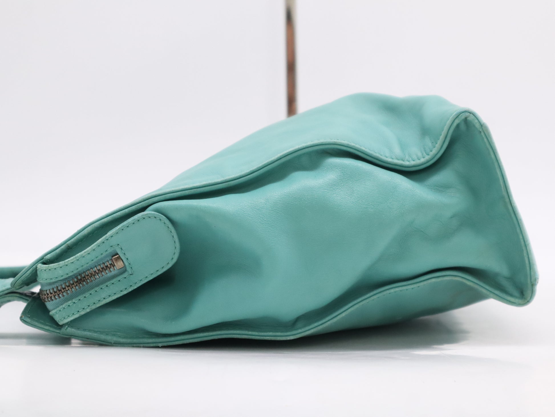 CHANEL Lambskin Coco Mark Tote Bag, Turquoise Blue, Sticker, 5332704