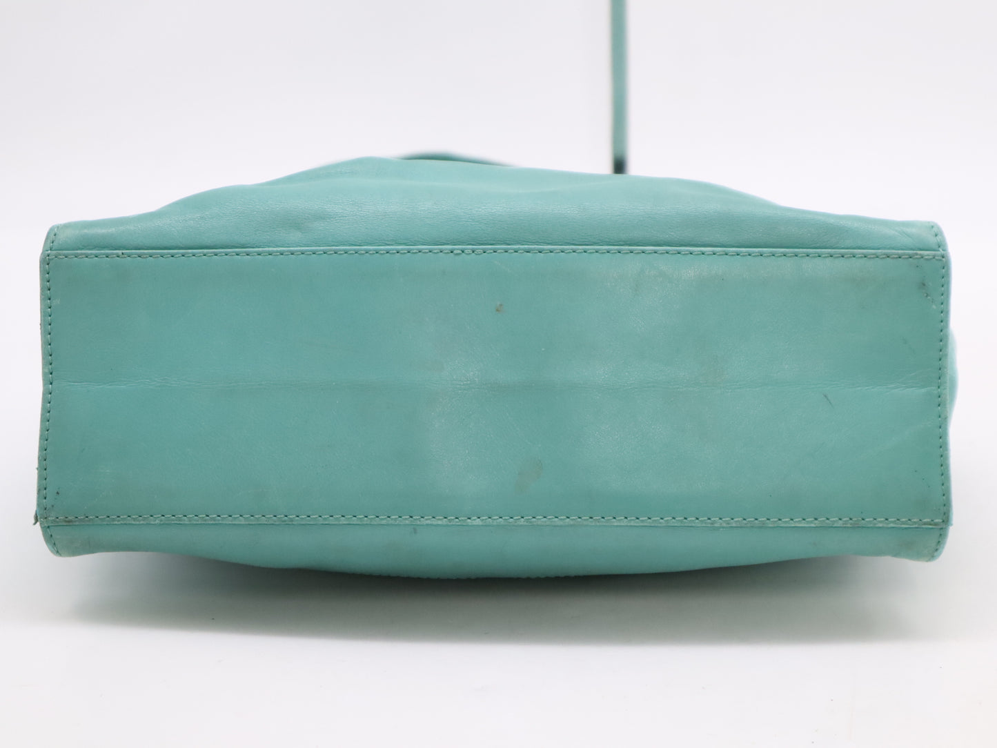 CHANEL Lambskin Coco Mark Tote Bag, Turquoise Blue, Sticker, 5332704