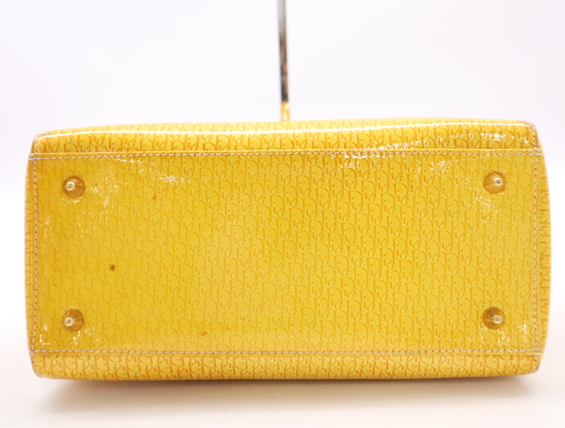 Dior Leather Lady Dior Medium 2-Way Handbag/Shoulder Bag, Orange, GD Hardware