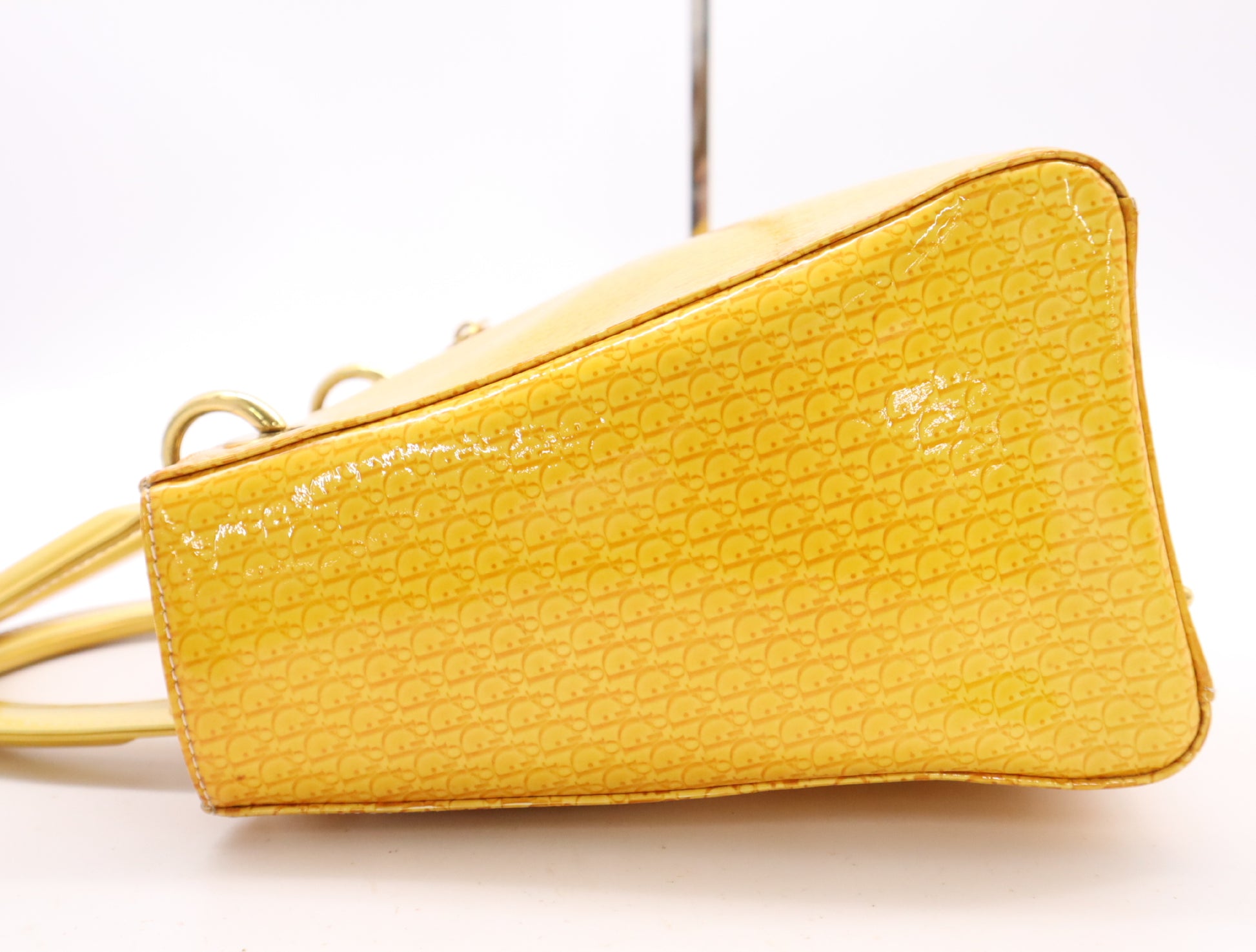 Dior Leather Lady Dior Medium 2-Way Handbag/Shoulder Bag, Orange, GD Hardware