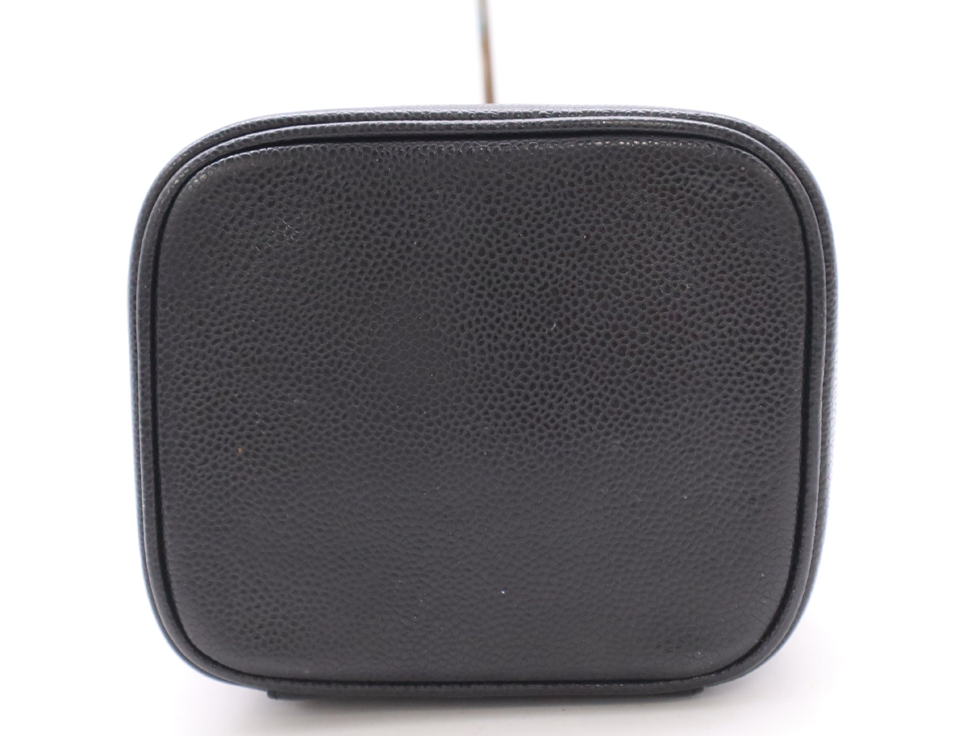CHANEL Caviar Skin Vanity Pouch with Coco Mark, GD Hardware, Black Seal, 7059005 Handbag