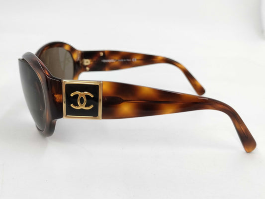 CHANEL 5070 Plastic Sunglasses, Tortoiseshell Pattern, Brown, Case and Box Included, c502/3 61□18 Sunglasses/Eyewear