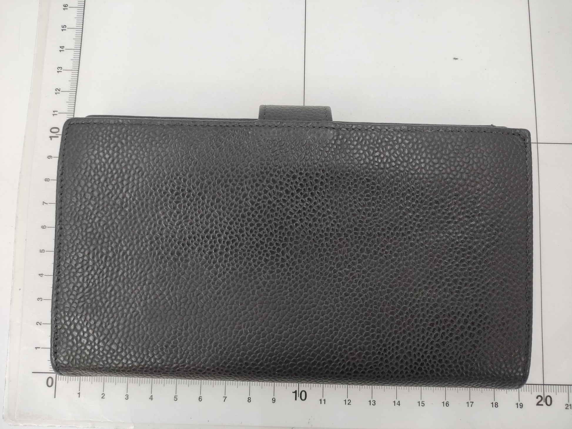 CHANEL Caviar Skin Coco Mark Black Wallet with Box and Card 7697016