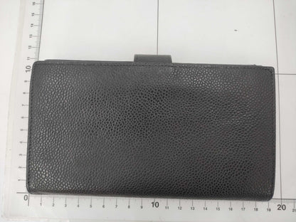 CHANEL Caviar Skin Coco Mark Black Wallet with Box and Card 7697016