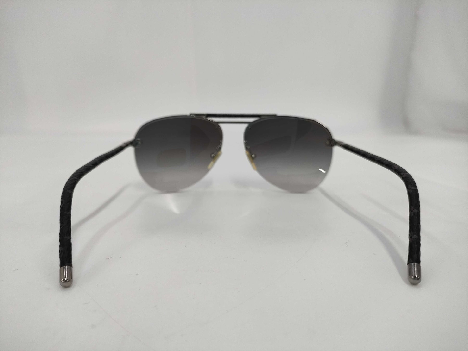  LOUIS VUITTON Z1109E Eclipse Sunglasses, Clockwise, Canvas, Metal Frame, Gray, Dust Bag and Box Included
