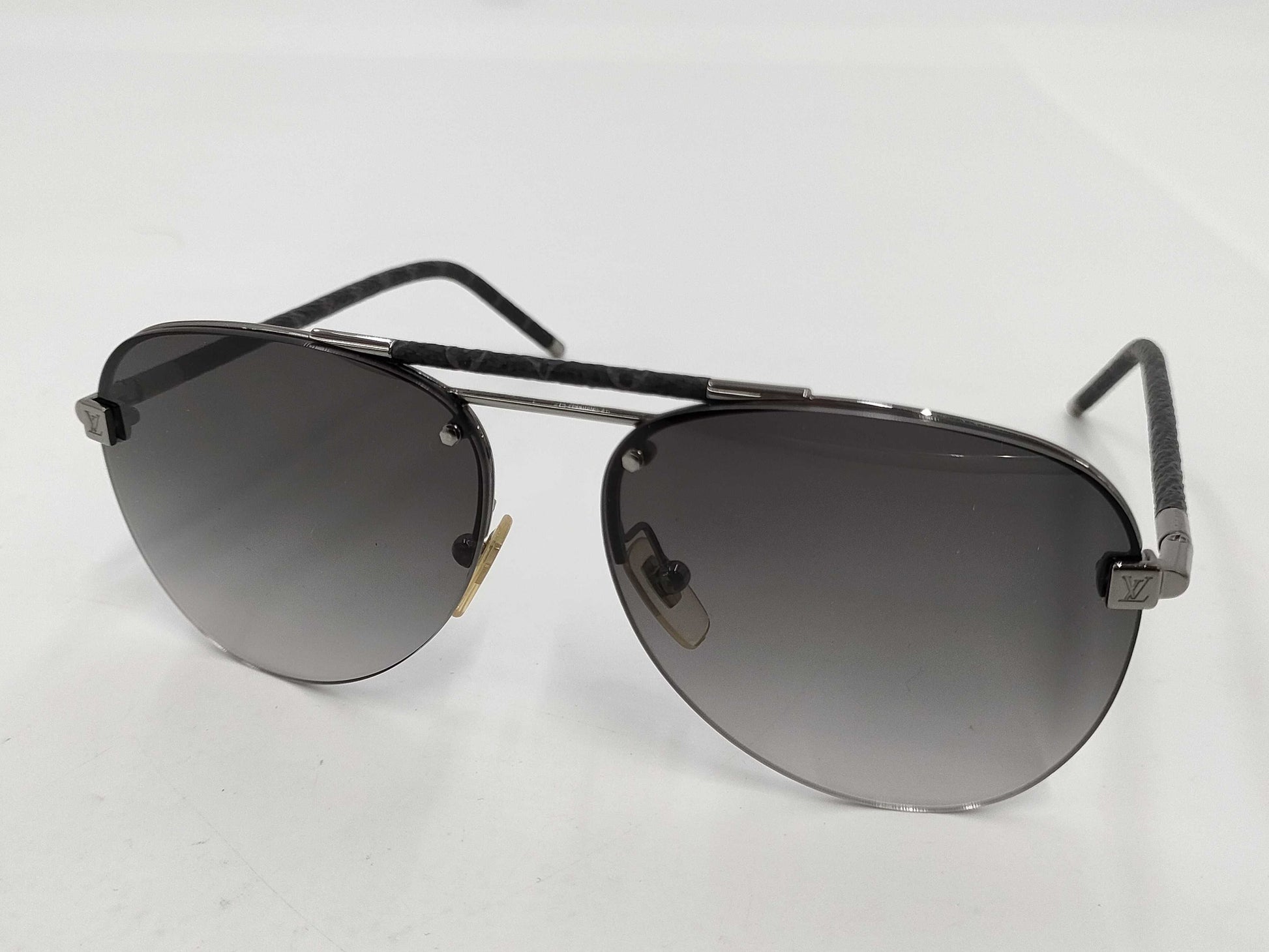  LOUIS VUITTON Z1109E Eclipse Sunglasses, Clockwise, Canvas, Metal Frame, Gray, Dust Bag and Box Included