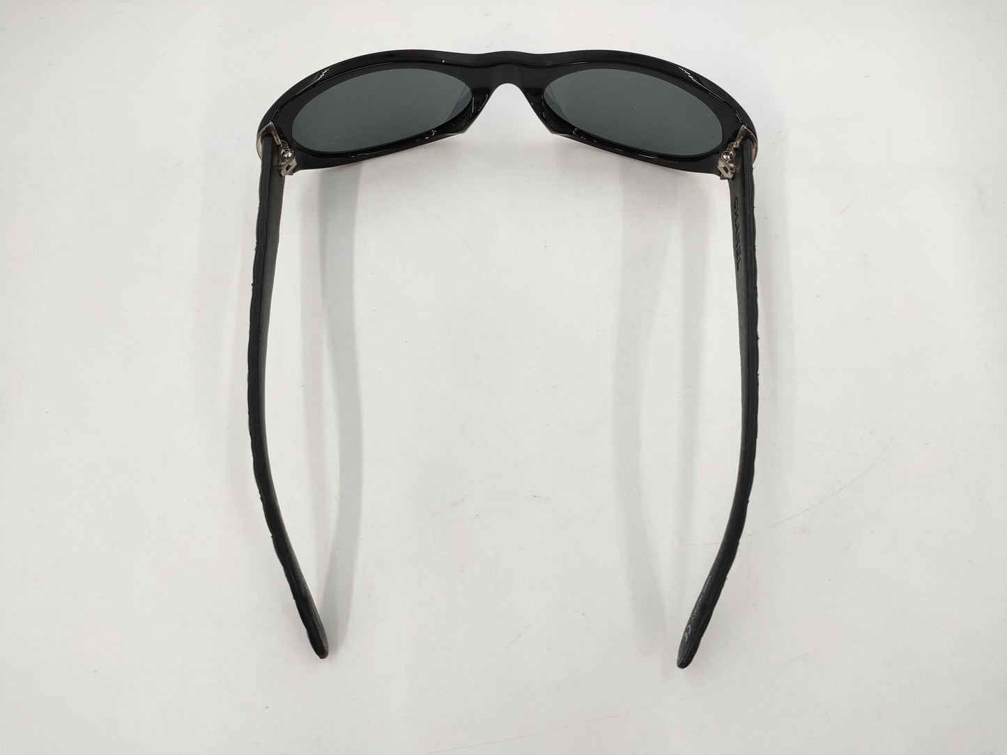  CHANEL 5129-Q Leather and Plastic Sunglasses Matelasse Black with Dust Bag and Case c501/87 54□19 Sunglasses