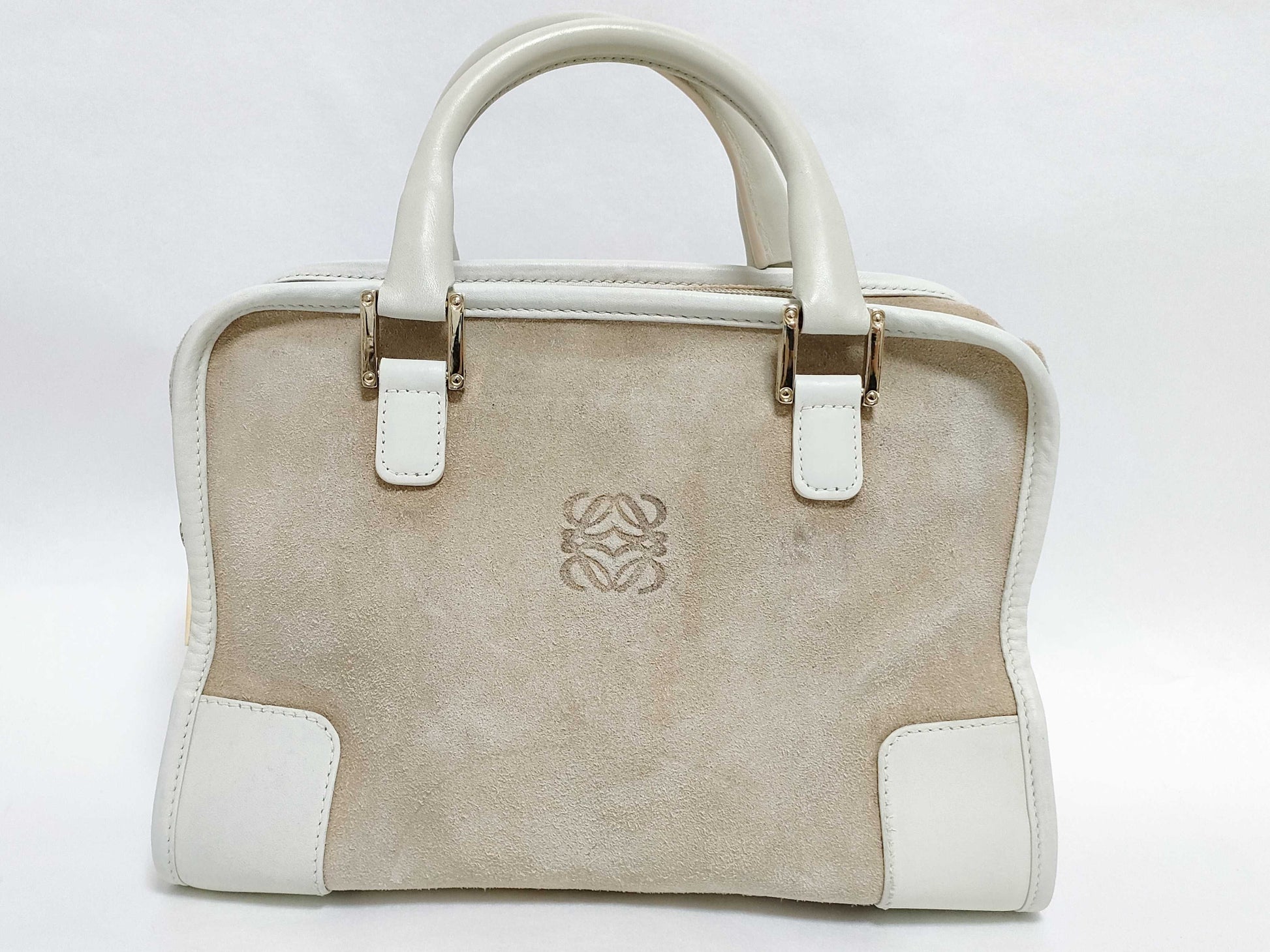 LOEWE Anagram Logo Suede Handbag