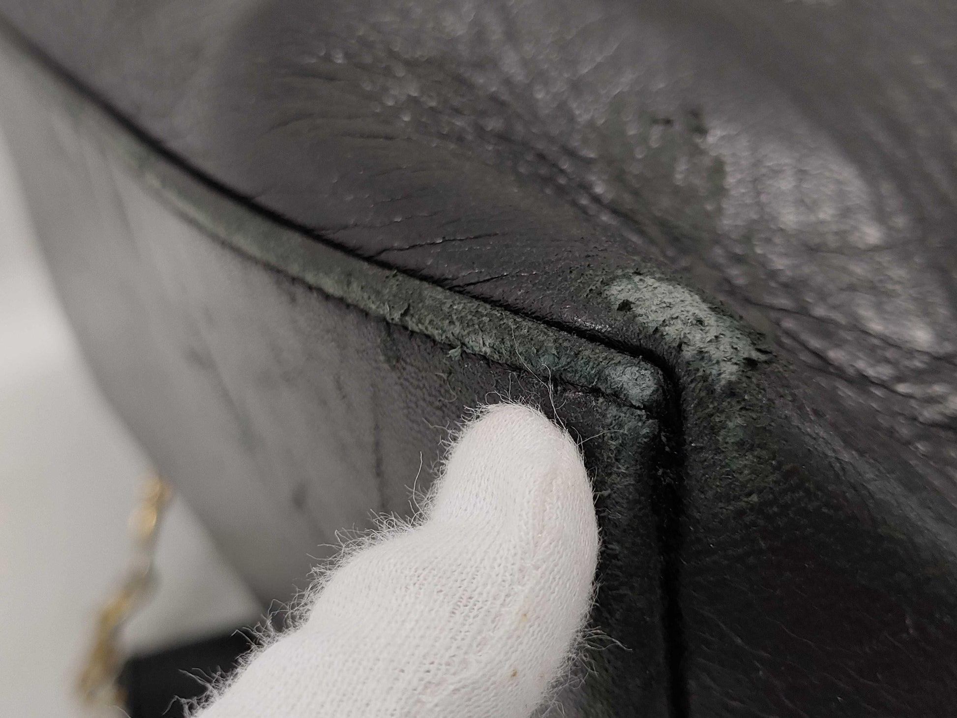 CHANEL Lambskin Drawstring Chain Shoulder Bag Black Backpack