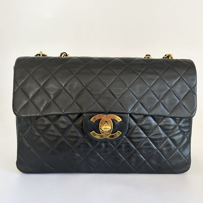 CHANEL Deca Matelasse Shoulder Bag, Black, W34 [With Seal], No. 2 Shoulder Bag