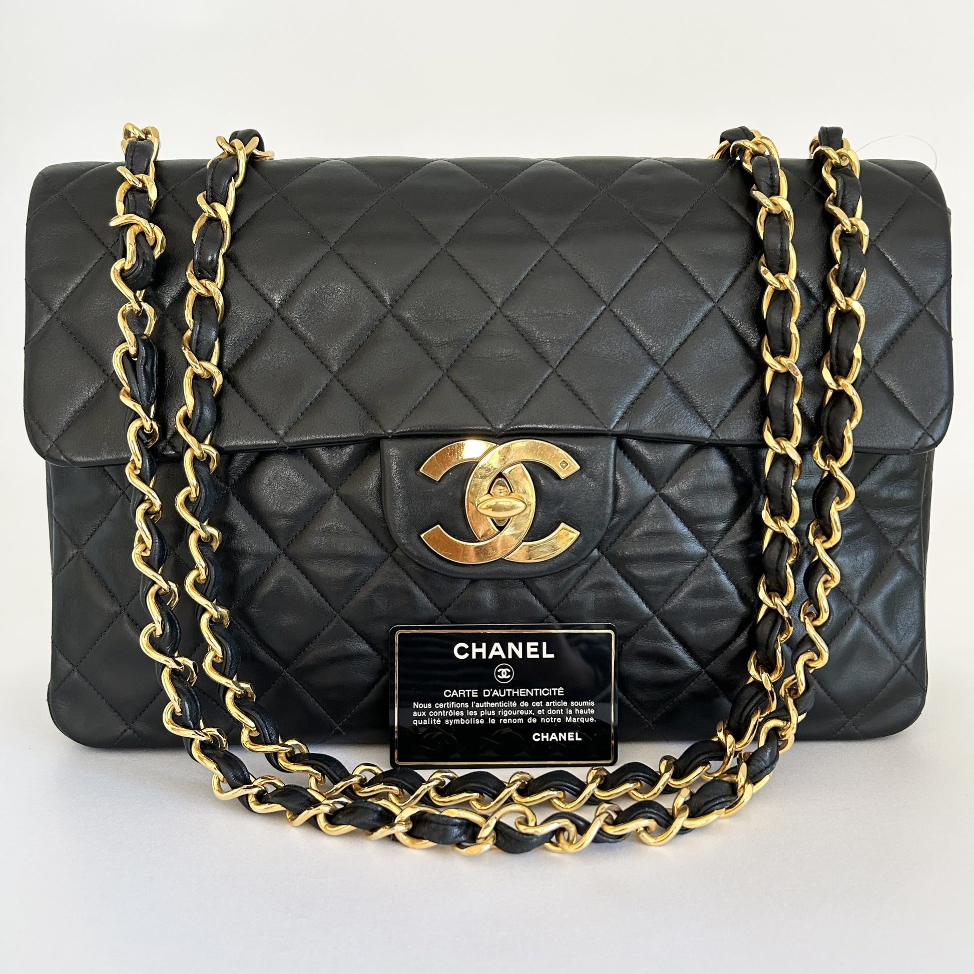 CHANEL Deca Matelasse Shoulder Bag, Black, W34 [With Seal], No. 2 Shoulder Bag