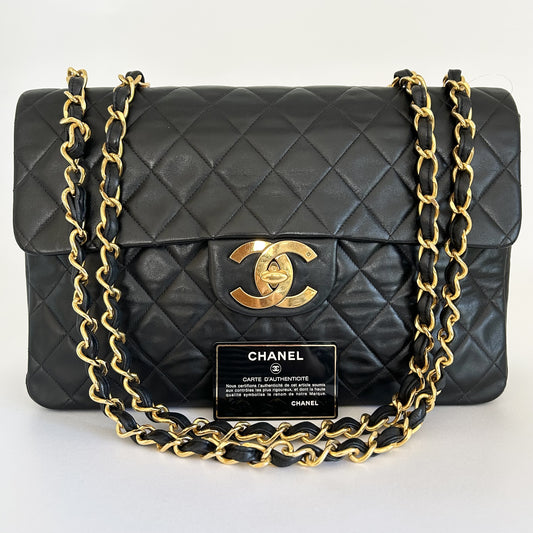 CHANEL Deca Matelasse Shoulder Bag, Black, W34 [With Seal], No. 2 Shoulder Bag