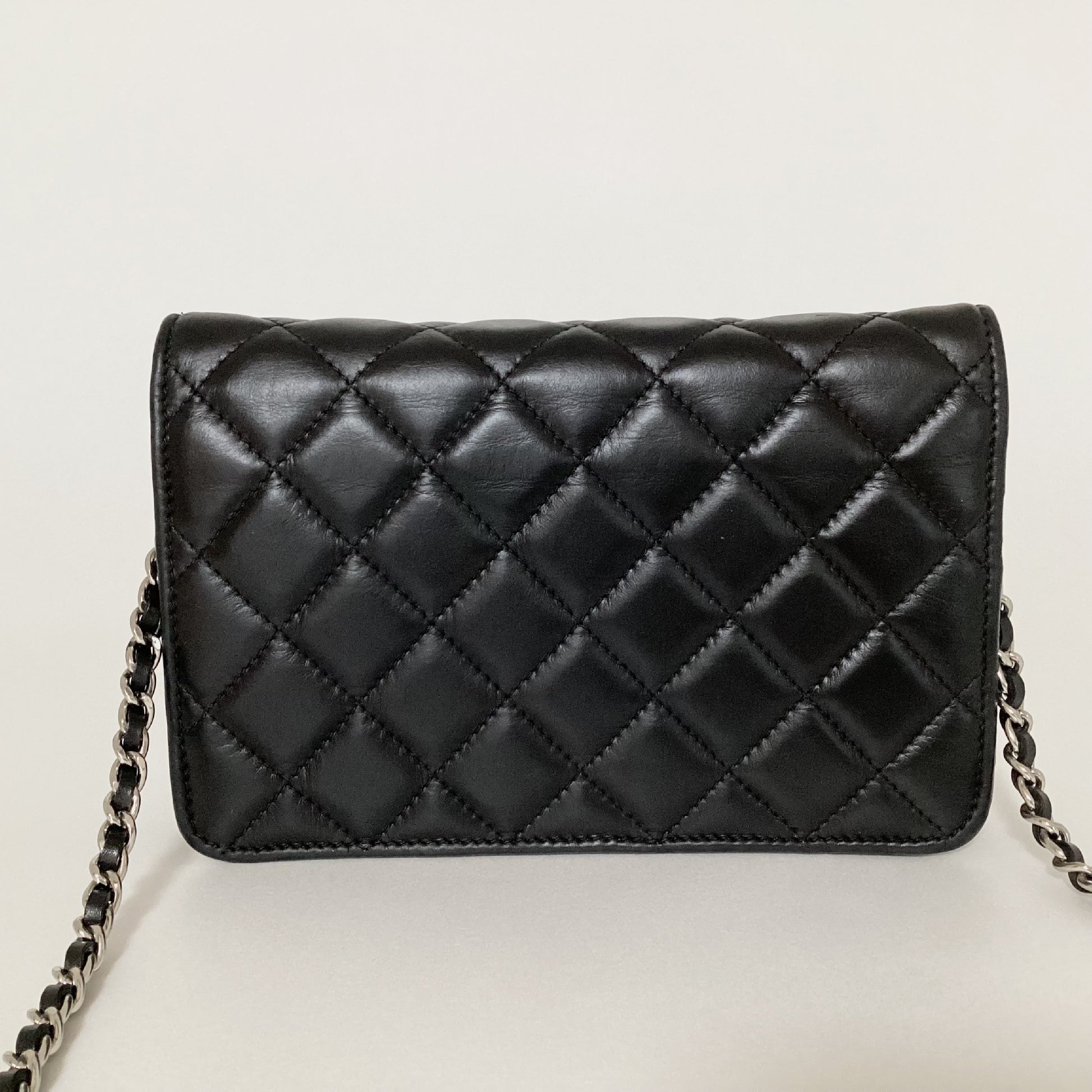 CHANEL Cambon Line Chain Wallet Shoulder Bag Black Shoulder Bag