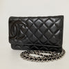 CHANEL Cambon Line Chain Wallet Shoulder Bag Black Shoulder Bag