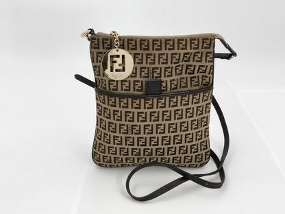 FENDI Brown Zucchino Shoulder Bag