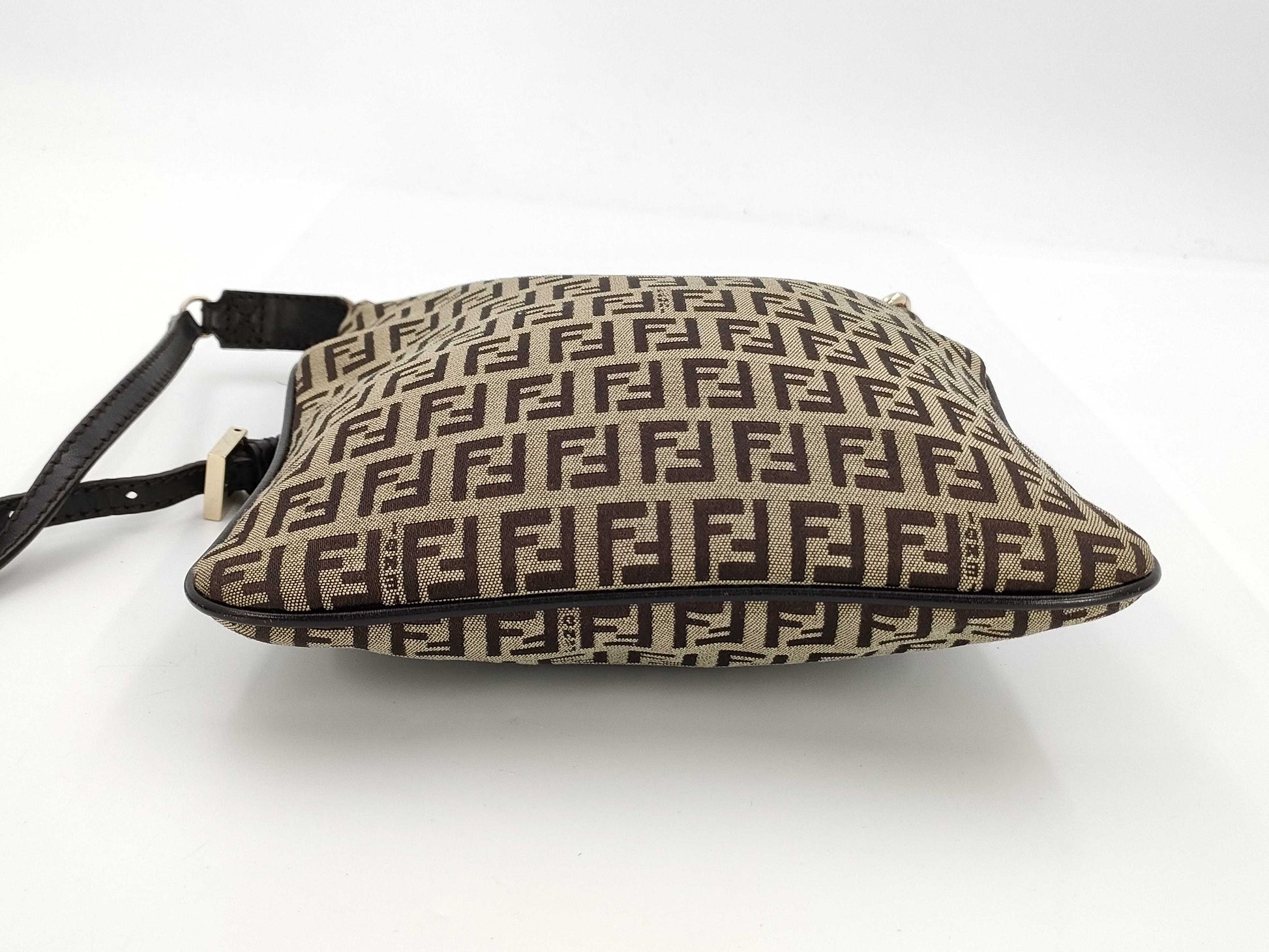 FENDI Brown Zucchino Shoulder Bag