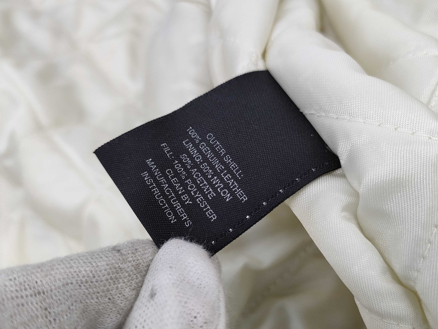 AVIREX NYC Embossed Logo Leather Jacket, US Size XL