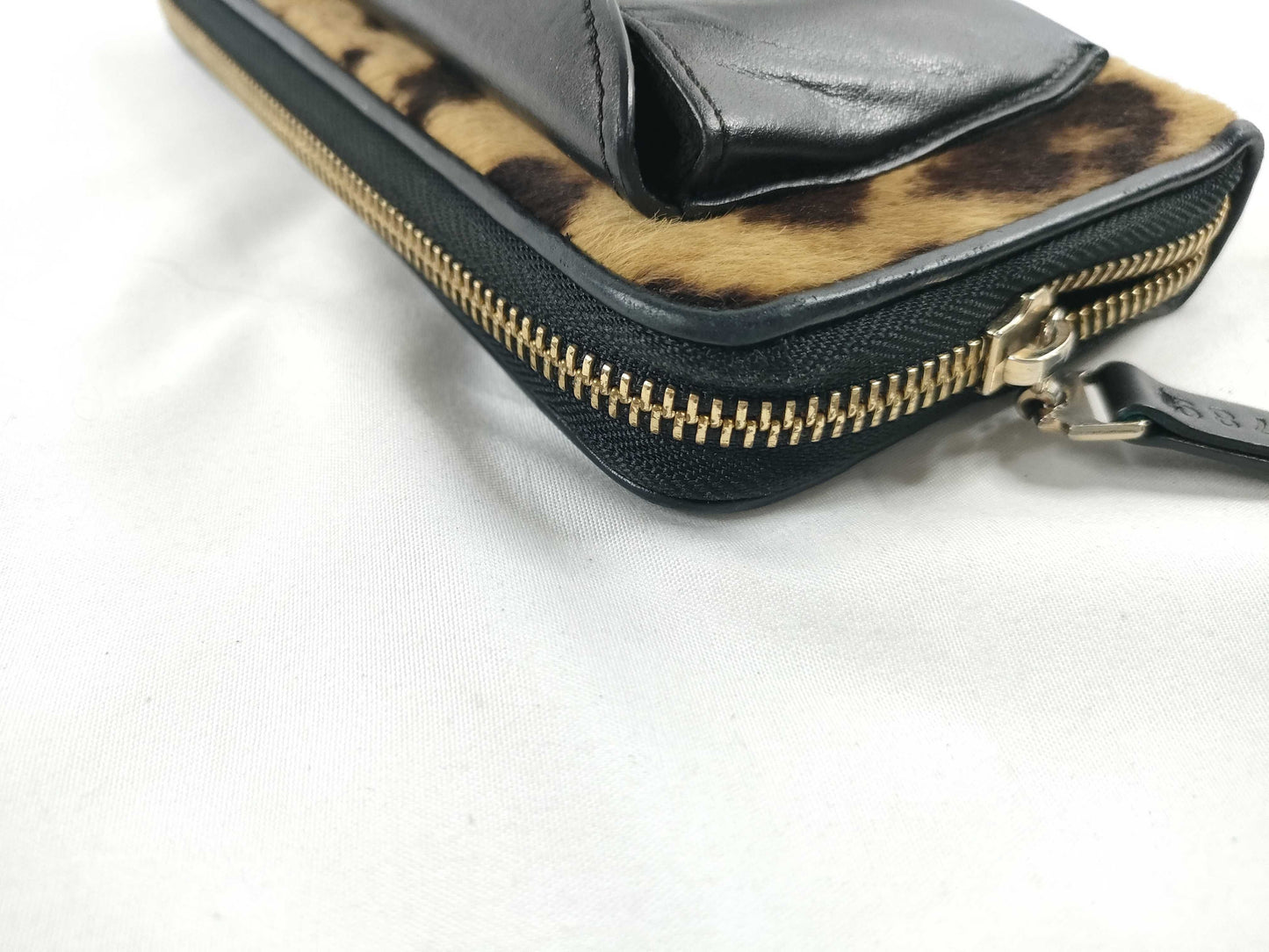 Maison Margiela 4-Stitch Leopard Print Harako Zip-Around Long Wallet