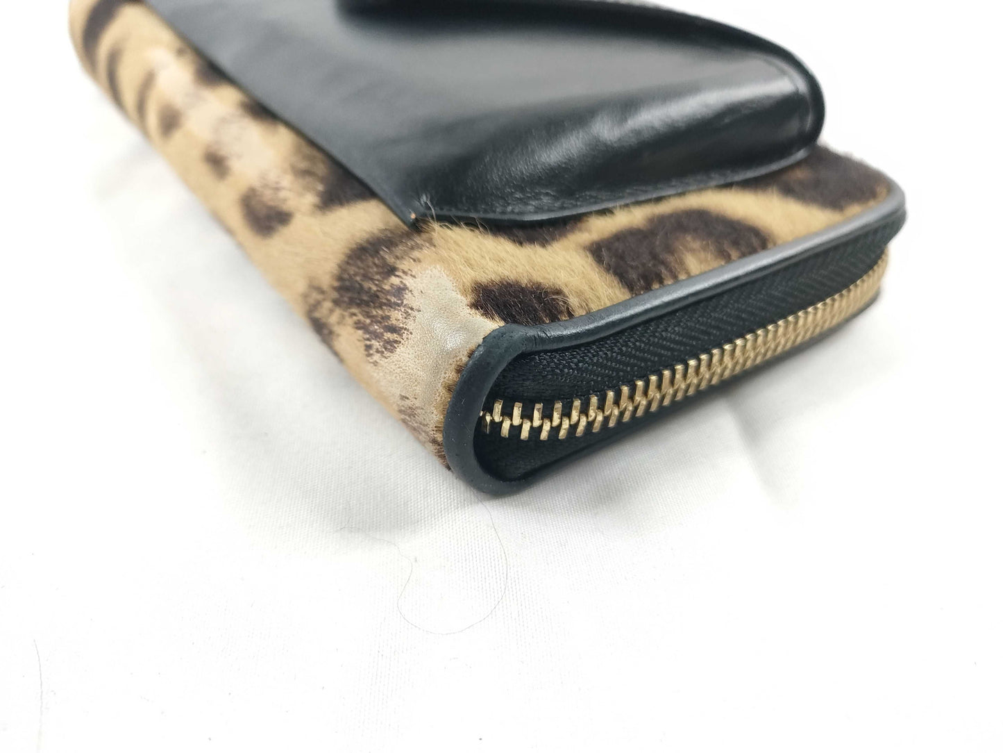 Maison Margiela 4-Stitch Leopard Print Harako Zip-Around Long Wallet