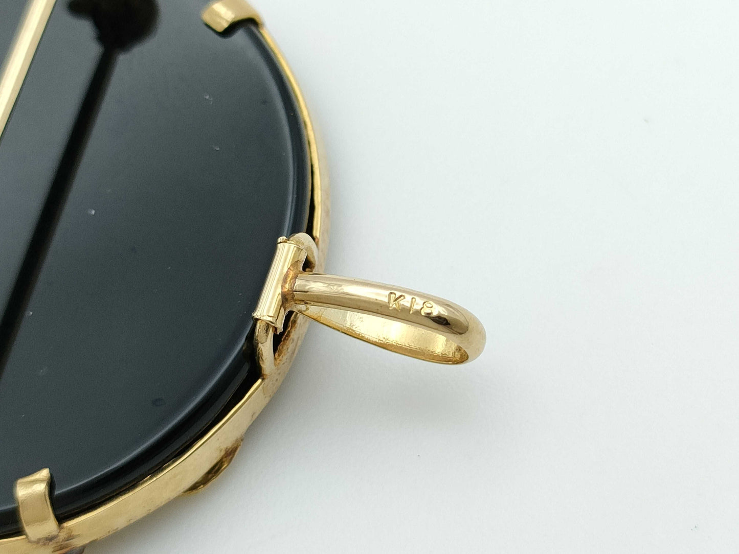 Cameo D0.04ct K18 12.3g Brooch 