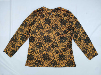 Yves Saint Laurent Color Shirt, Cut and Sewn, Floral Print, Size 36, Top