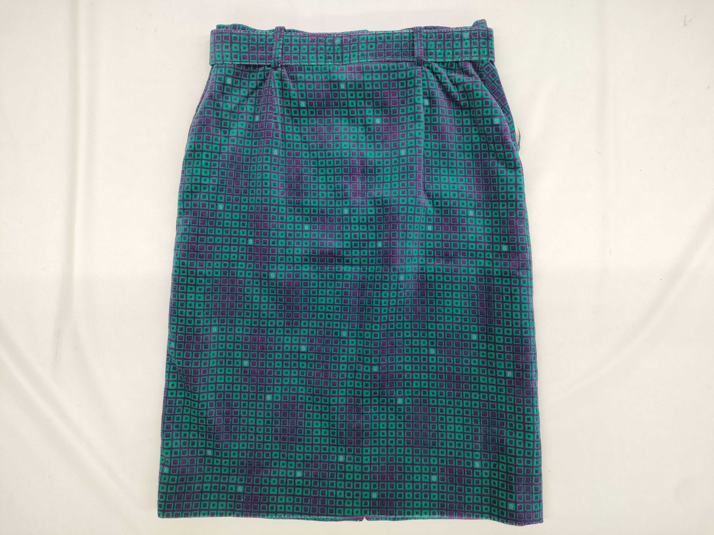 FENDI Vintage Green Skirt with Belt, Size 42