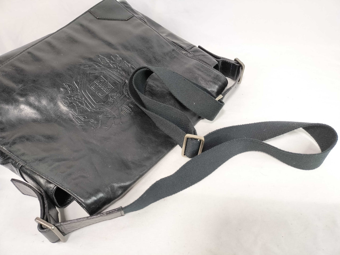 GIVENCHY Messenger Shoulder Bag in Black Leather