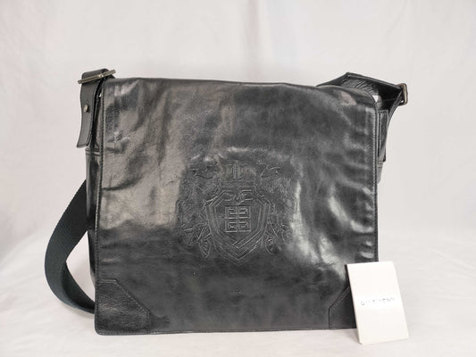 GIVENCHY Messenger Shoulder Bag in Black Leather