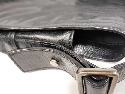 GIVENCHY Messenger Shoulder Bag in Black Leather