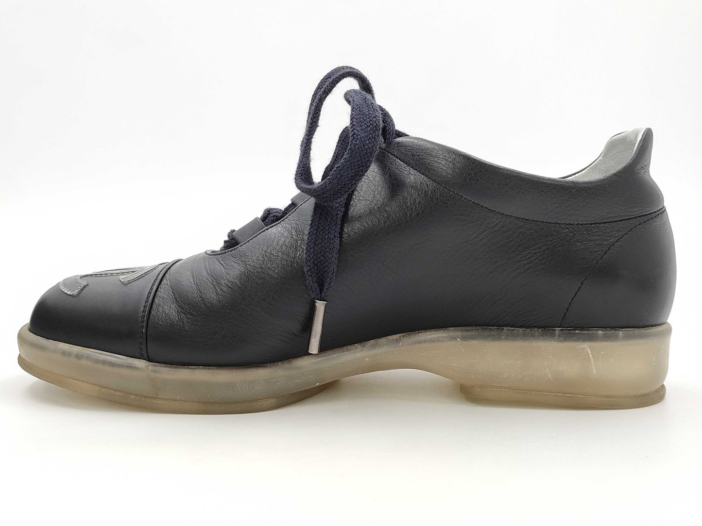 CHANEL Sneakers Leather Black 351/2 Sneakers