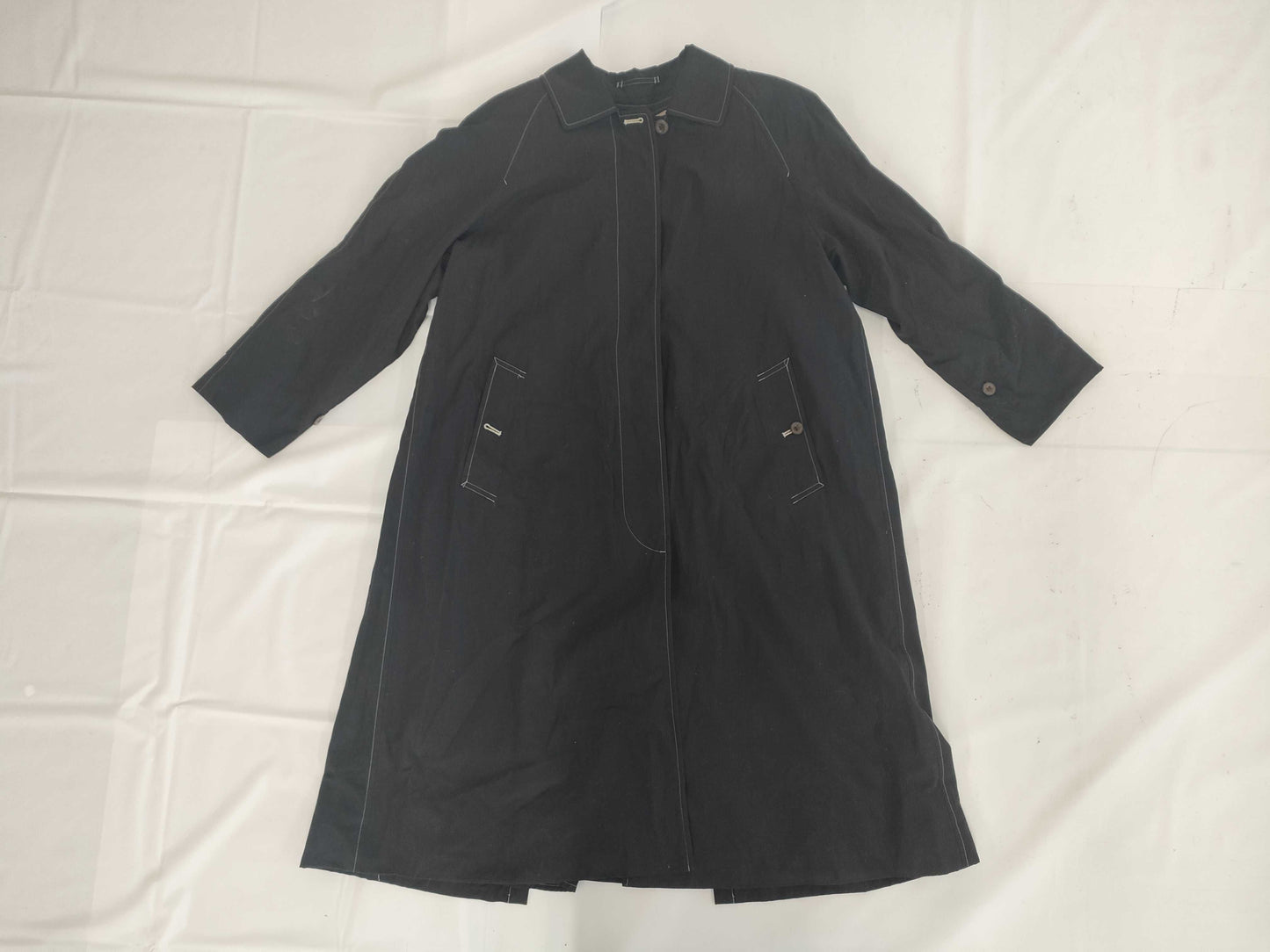 Burberry Long Coat with Stitched Liner, Size 9AR, C-TK83