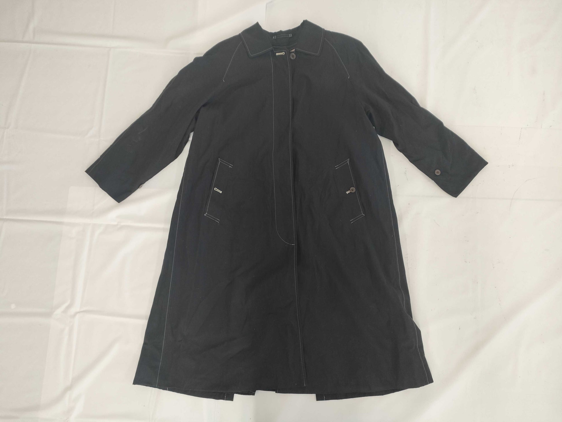 Burberry Long Coat with Stitched Liner, Size 9AR, C-TK83