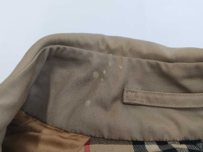 Burberry Nova Check Trench Coat, Size 48 REGULAR