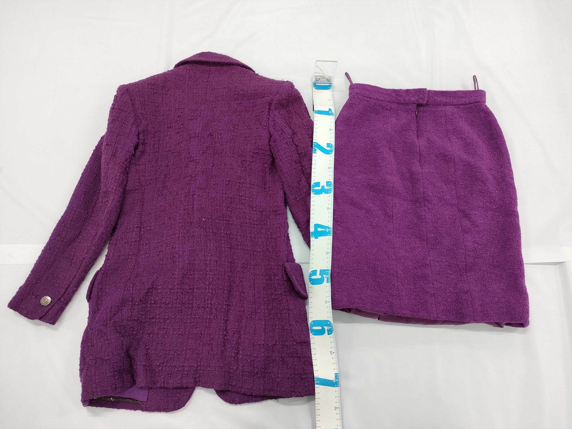 CHANEL CHANEL P09252V05790 97P #34 Purple Tweed 4-Pocket 2-Piece Set Other Apparel