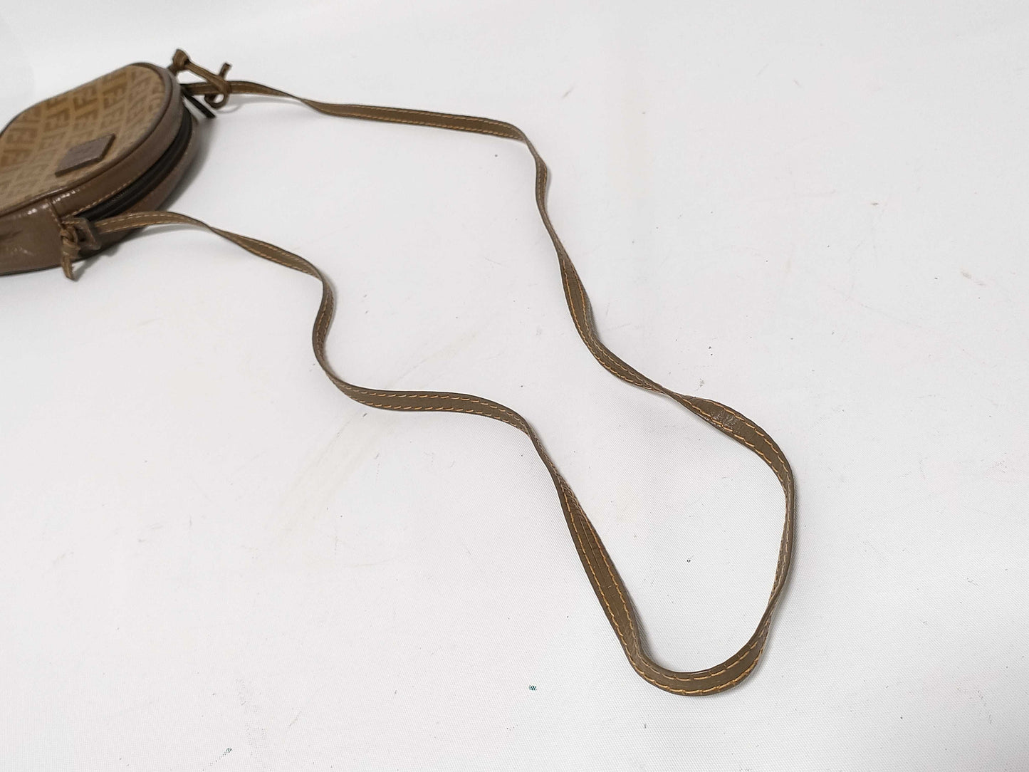 FENDI Zucca pattern FENDI Zucchino pattern shoulder bag Coated canvas and leather shoulder bag