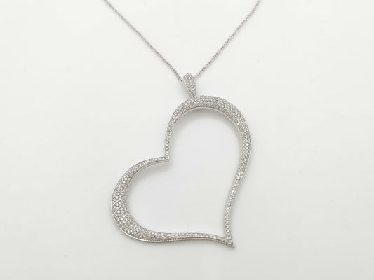 PIAGET Limelight Heart Diamond Necklace in 750 White Gold, 30.6g 