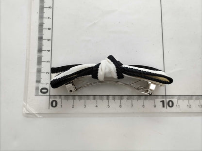 CHANEL Coco Mark 24-Piece Barrette, GP x Fabric, White x Black, Hair Accessory